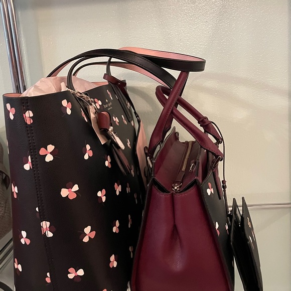 Kate Spade floral “doggie” bundle (6) Tote satchel floral - Picture 4 of 15